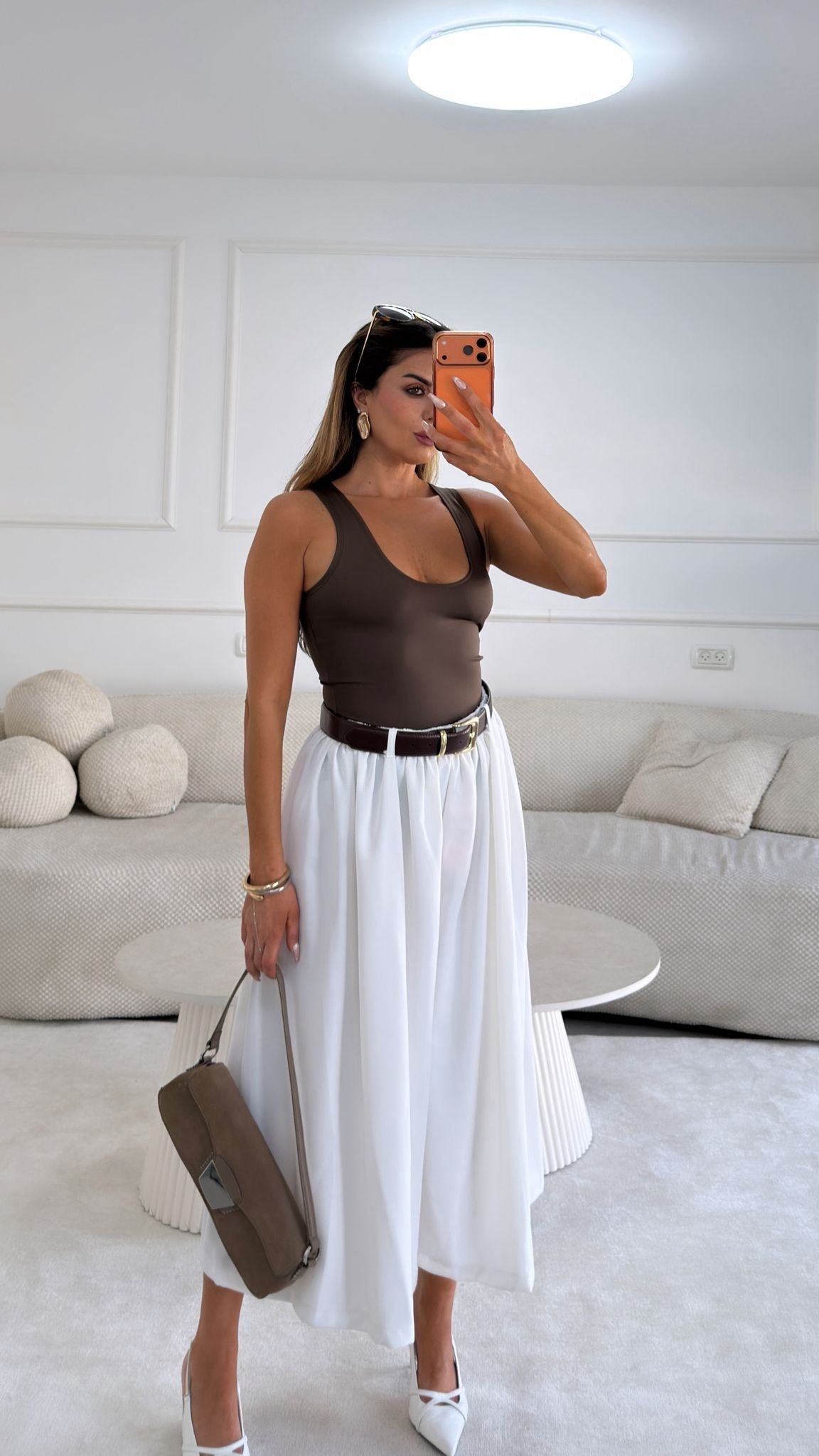 מכנס ארי לבן