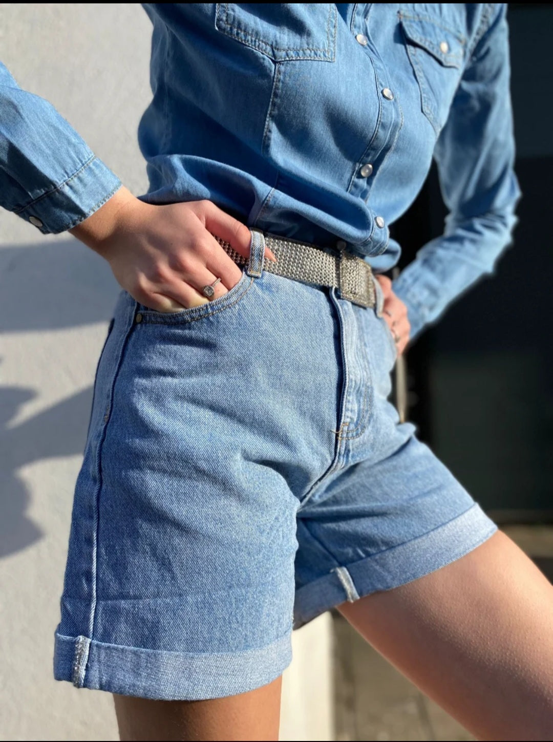 שורט גינס קיפול